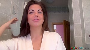 Best pornstars Abby Bynes, Rosaline Rosa in Horny Romantic, Fingering adult movie